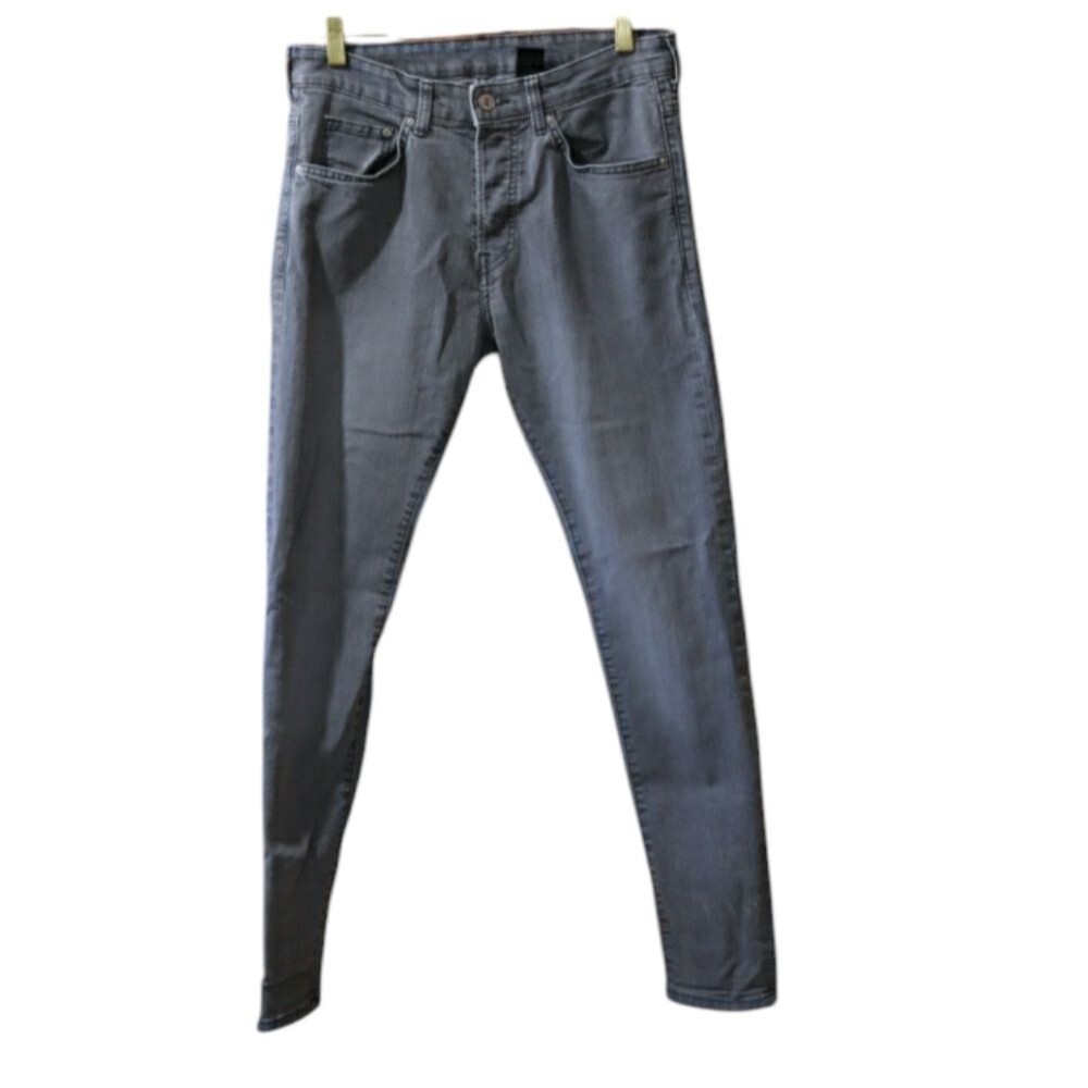 & Denim Gray Skinny Jeans with Sleek Fit 31 Y2K